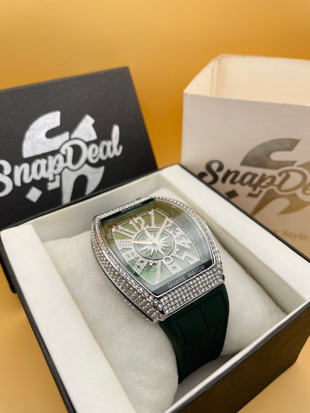 F-M Diamond Green Strap