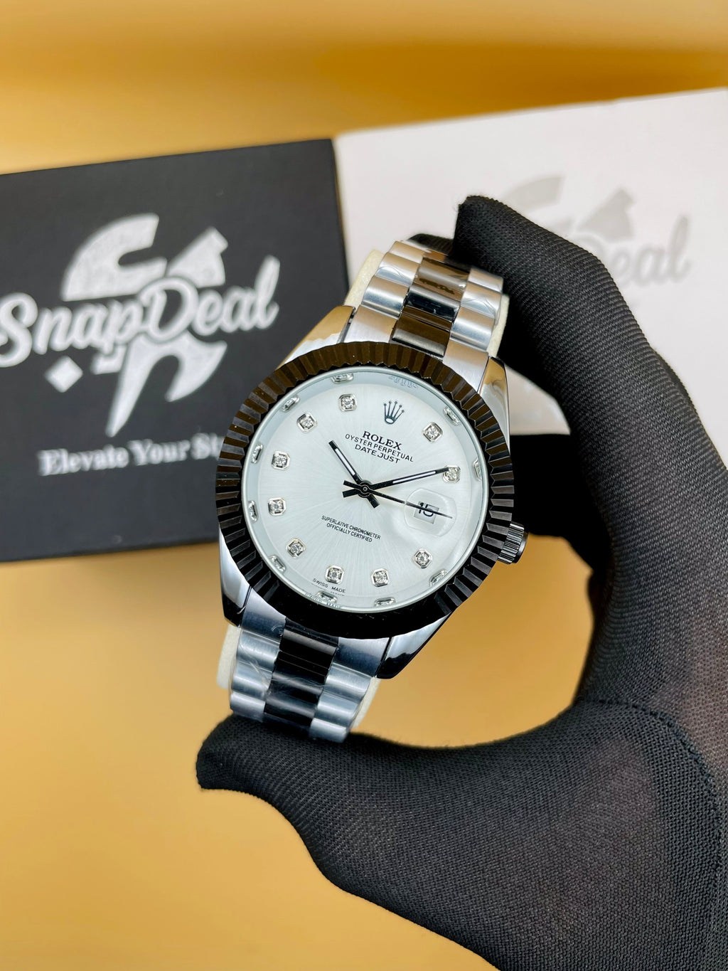 RLX Black-Silver with (Silver Dial) Kangaroo
