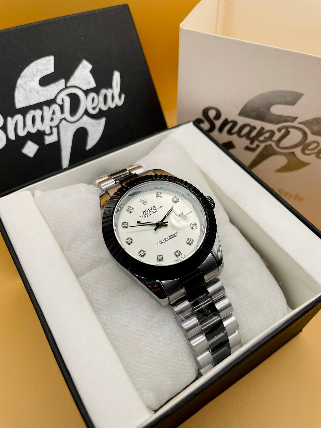 RLX Black-Silver with (Silver Dial) Kangaroo