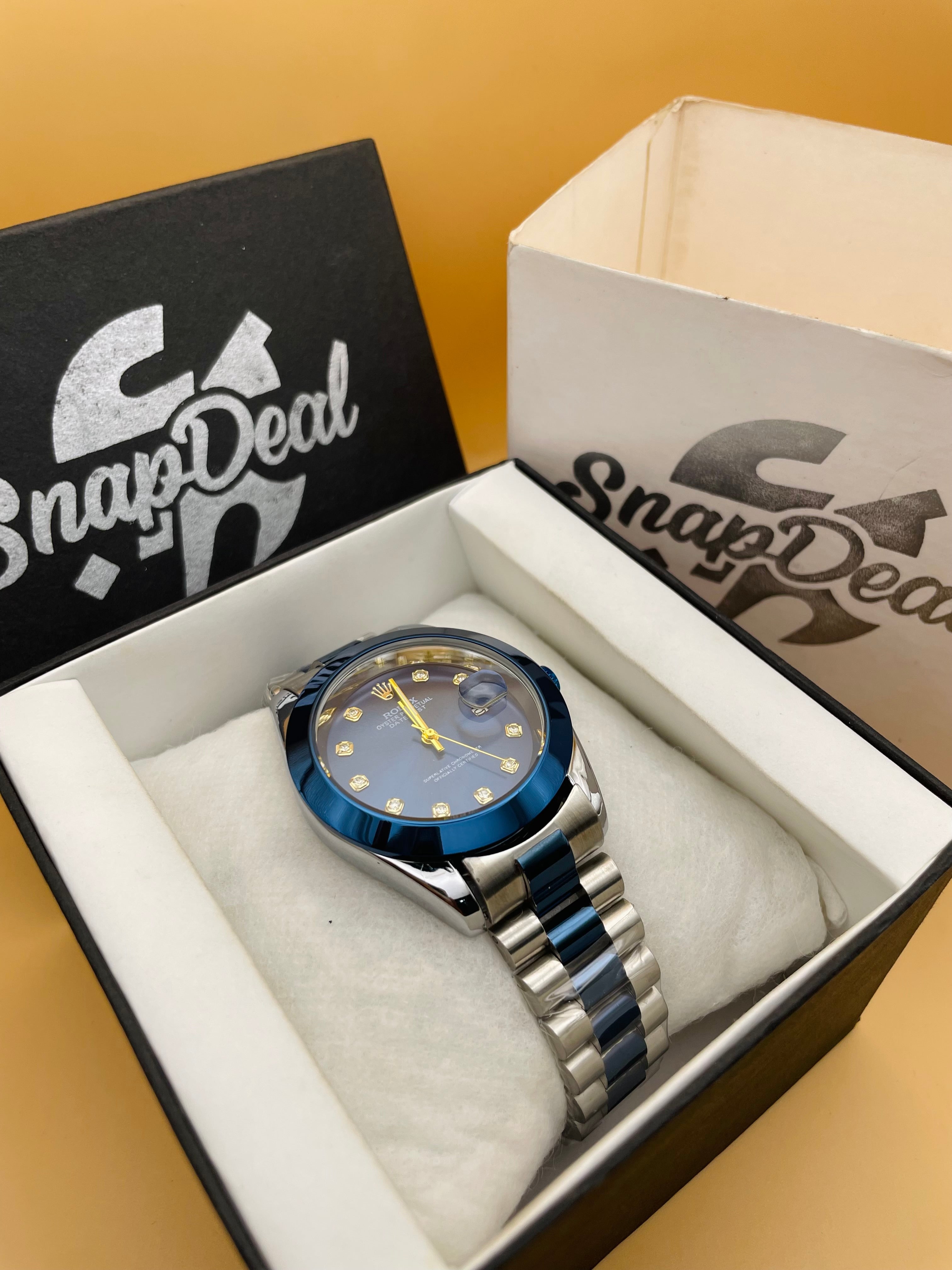 RLX Blue-Silver with (White Dial)