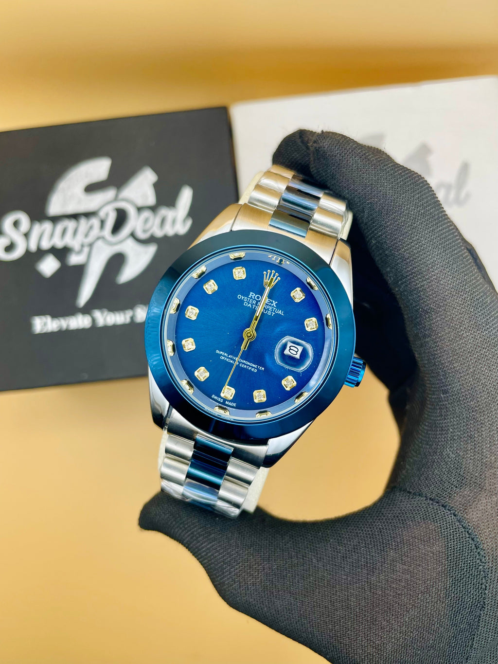RLX Blue-Silver with (White Dial)
