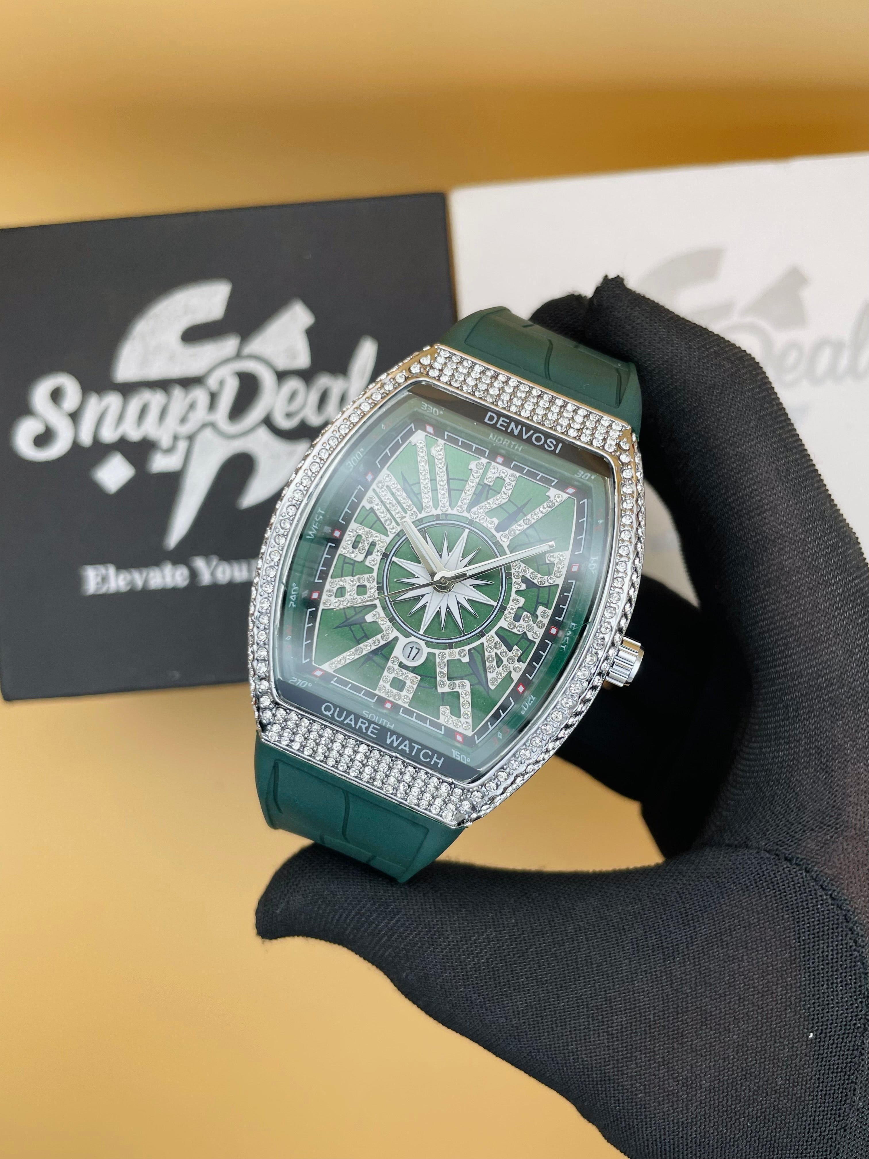 F-M Diamond Green Strap