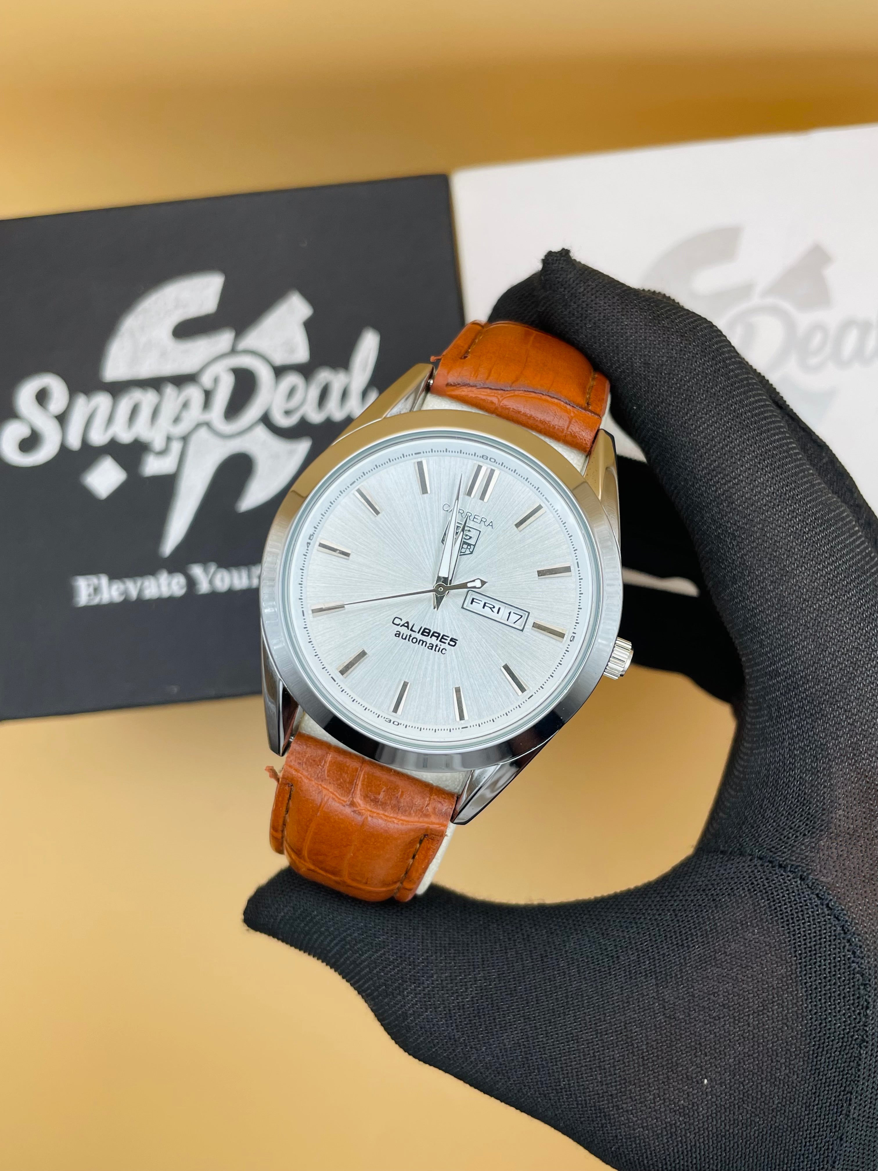 Tag Caliber 5 Brown Leather Strap