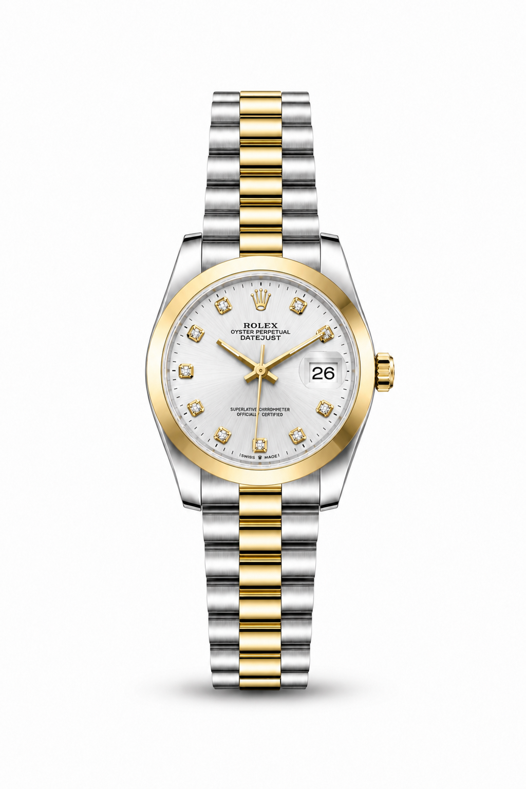 RLX Golden-Silver with (White Dial)